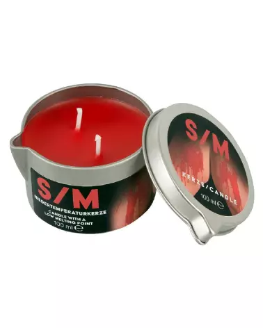 Bougie basse température rouge S/M Candle in a Tin 100g-2