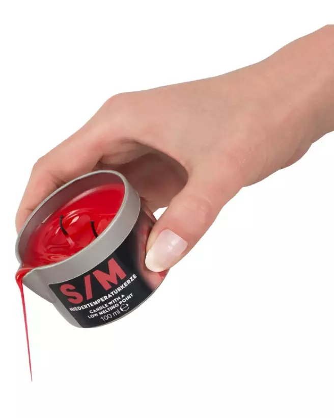 Bougie basse température rouge S/M Candle in a Tin 100g-4