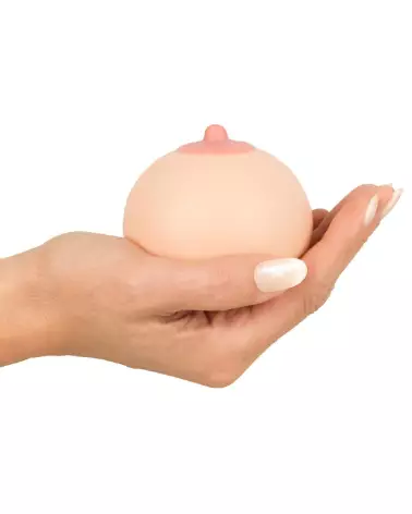 Image d'un stress ball en forme de sein, produit Funny Forms pour détente et humour-2