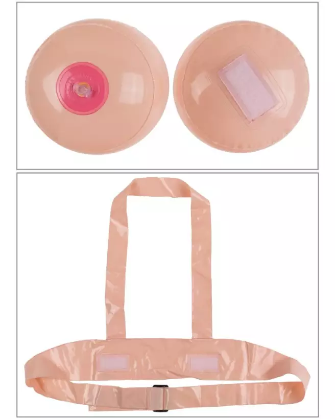 Image de Faux Seins Gonflables x2 pour Cosplay et Déguisements-5