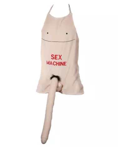 Tablier humoristique avec pénis en peluche GadgetsFun pour soirée festive et cadeau original-2