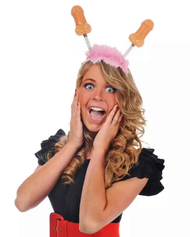 Bandeau humoristique en forme de pénis pour soirées et fêtes déguisées-3
