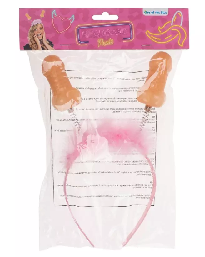 Bandeau humoristique en forme de pénis pour soirées et fêtes déguisées-4