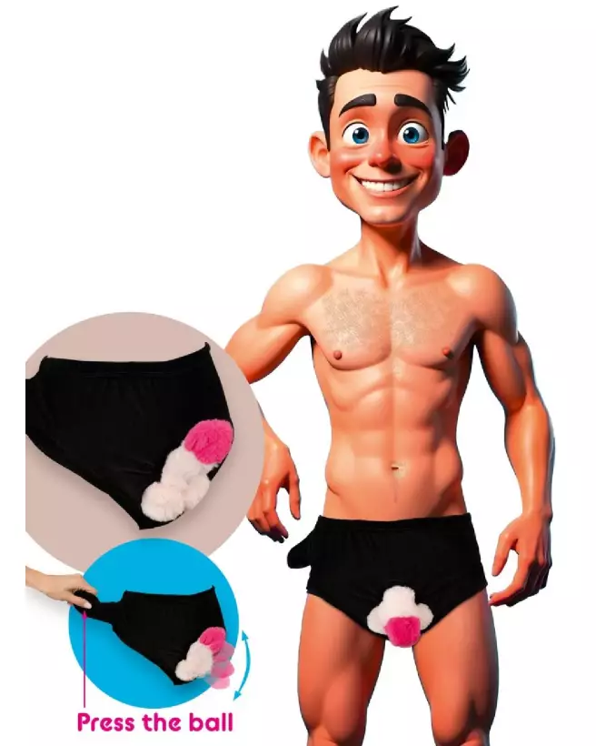 Briefs with Inflatable Penis for a Humorous Gag Gift-1