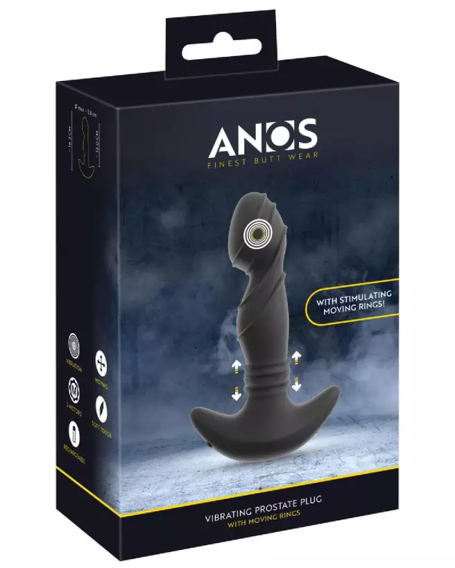 Image ANOS Moving Rings Butt Plug pour stimulation prostatique avancée-1