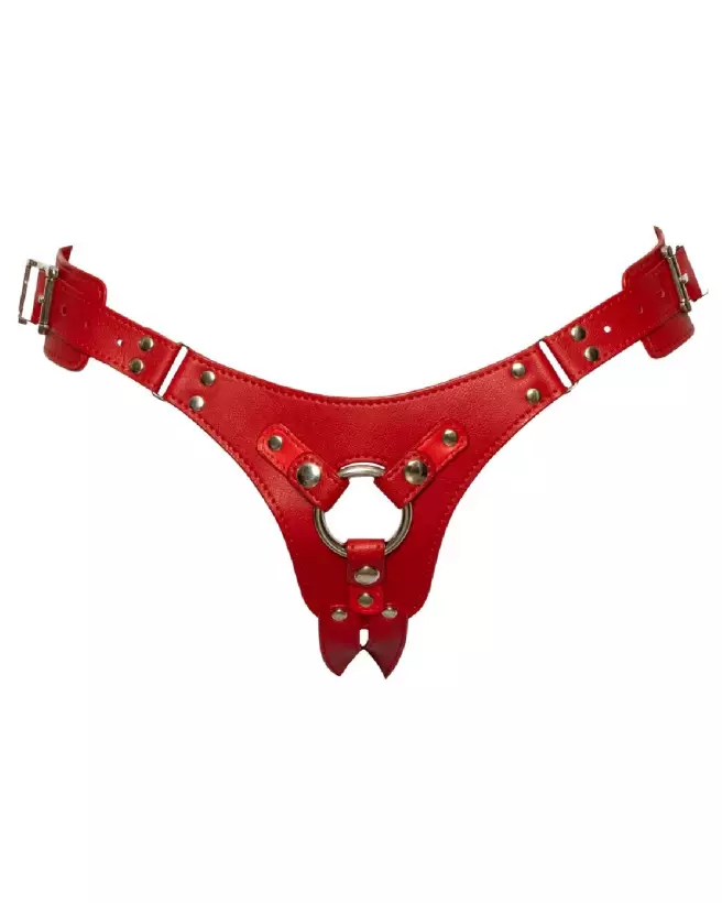 Image du Bad Kitty Strap On Red S-L, gode ceinture ajustable-4