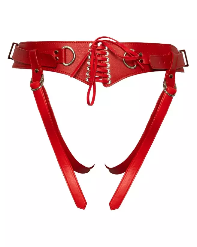 Image du Bad Kitty Strap On Red S-L, gode ceinture ajustable-5