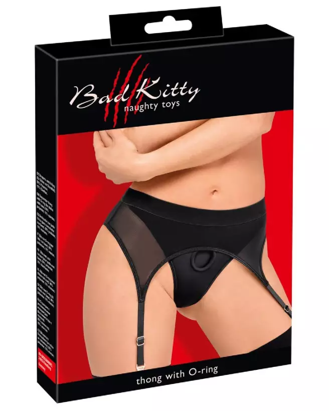 Image du porte-jarretelles Bad Kitty Suspender Thong, lingerie sexy et séduisante-1