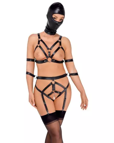 Set Harnais et Masque Bad Kitty pour jeux érotiques et BDSM-2