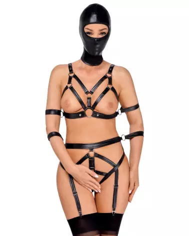Set Harnais et Masque Bad Kitty pour jeux érotiques et BDSM-3