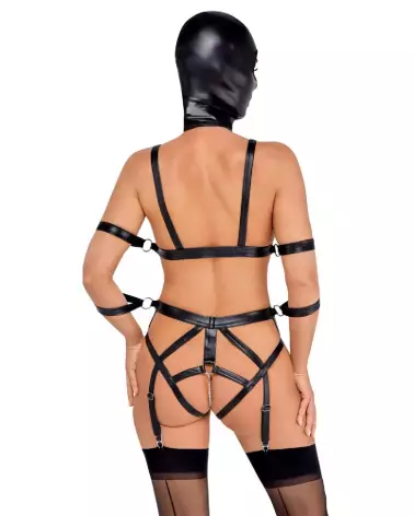 Set Harnais et Masque Bad Kitty pour jeux érotiques et BDSM-5