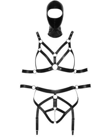 Set Harnais et Masque Bad Kitty pour jeux érotiques et BDSM-6