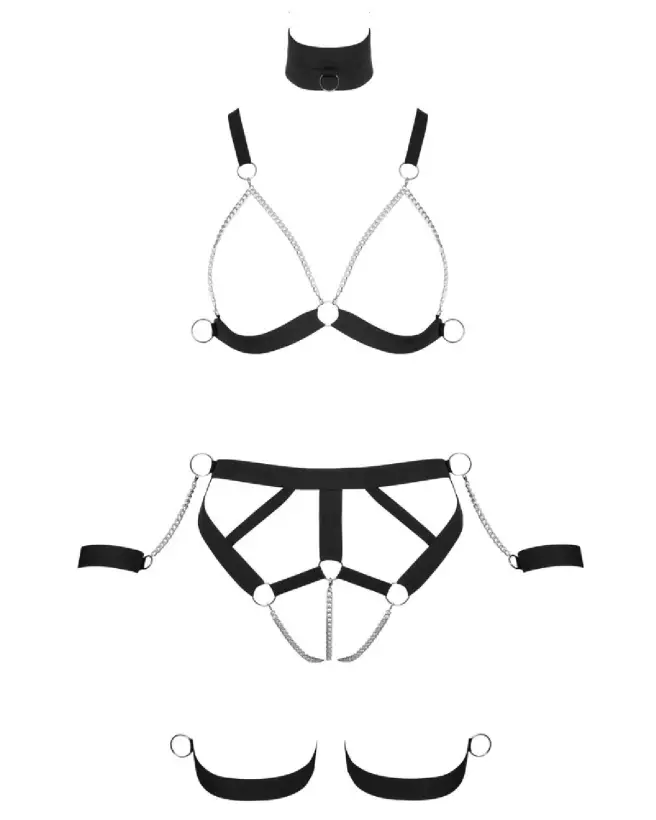 Image du Bad Kitty Strap Bikini, harnais sexy et élégant pour un look audacieux-6