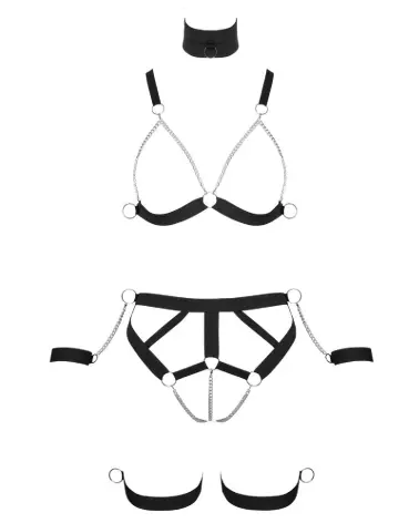 Image du Bad Kitty Strap Bikini, harnais sexy et élégant pour un look audacieux-6