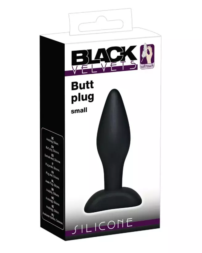 Black Velvets Small Plug en silicone pour débutants en plaisir anal-1