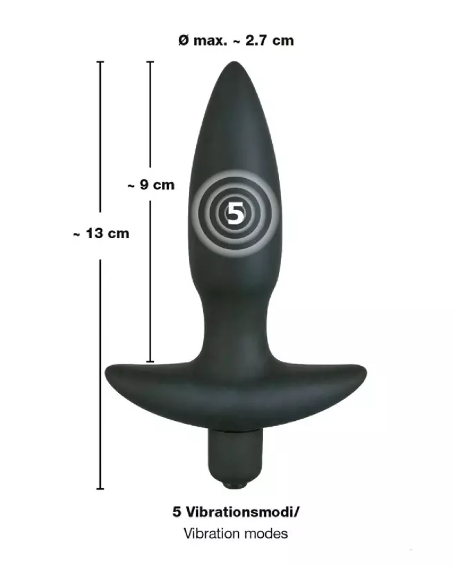 Image du Black Velvets Vibr. Small Plug, plug anal idéal pour débutants-5