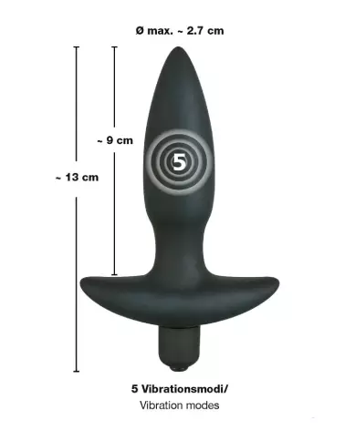 Image du Black Velvets Vibr. Small Plug, plug anal idéal pour débutants-5