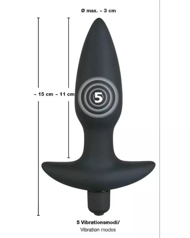 Image du Black Velvet Vibr.Medium Plug - Plug anal vibrant de taille moyenne pour un plaisir intense-5