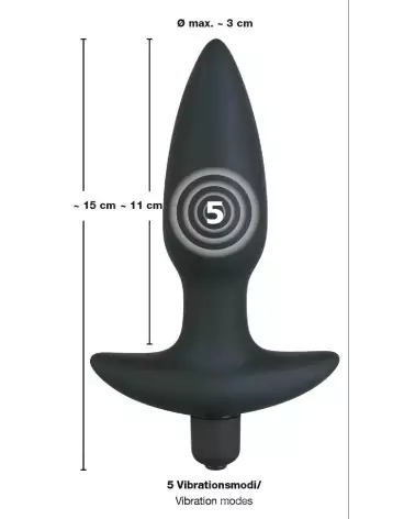Image du Black Velvet Vibr.Medium Plug - Plug anal vibrant de taille moyenne pour un plaisir intense-5