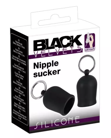 Nipple Suckers Black Velvets pour stimulation intense des tétons-1
