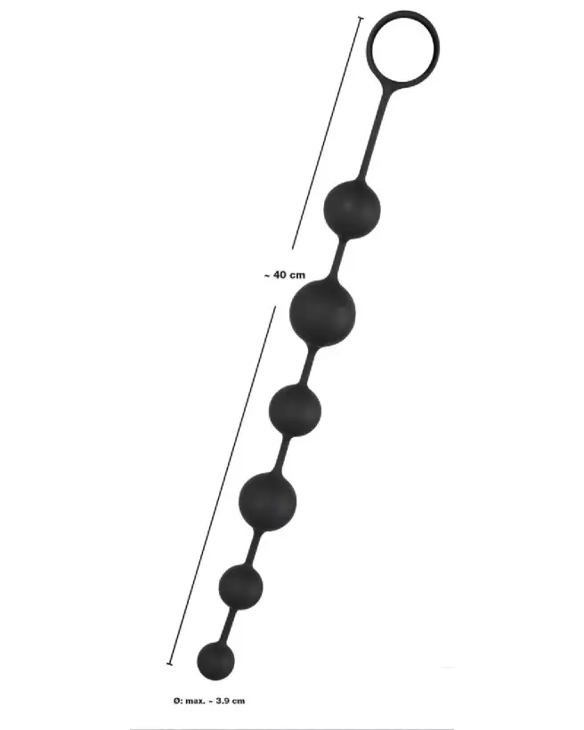 Image des Black Velvets Anal Beads pour plaisir anal doux et sécurisé-5