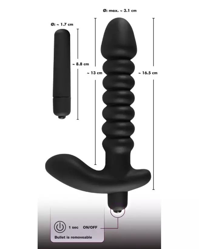 Black Velvets Vibrating Plug Anal Vibrant pour stimulation intense-7