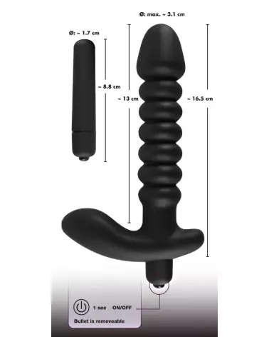 Black Velvets Vibrating Plug Anal Vibrant pour stimulation intense-7