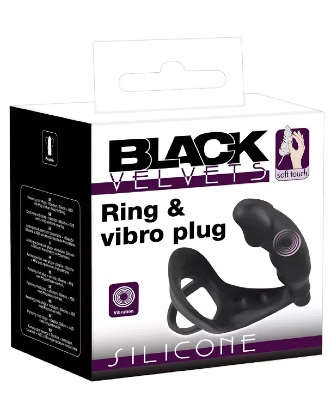 Image du Plug Vibrant en Silicone Black Velvets-1