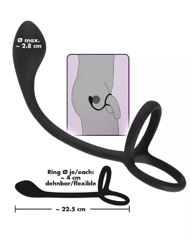 Image du Cock + Ball Ring Black Velvets - Amélioration Performance et Confort-7