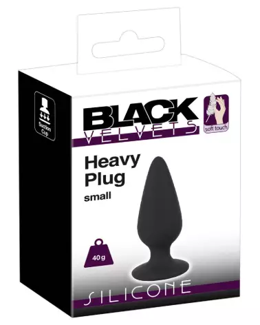 Image du Plug Anal Black Velvets Heavy 40g pour plaisir et confort-1
