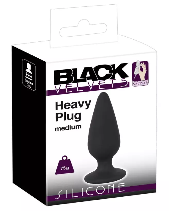 Image du Black Velvets Heavy plug m 75g, plug anal confortable et ergonomique-1