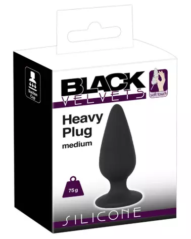 Image du Black Velvets Heavy plug m 75g, plug anal confortable et ergonomique-1