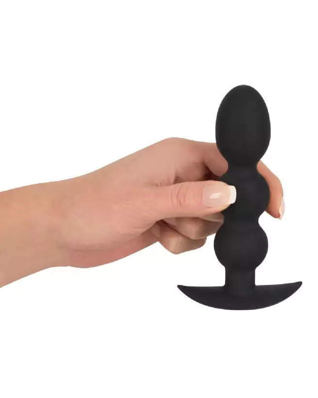 Plug Anal Black Velvets Heavy Beads 145g pour stimulation intense et confortable-5