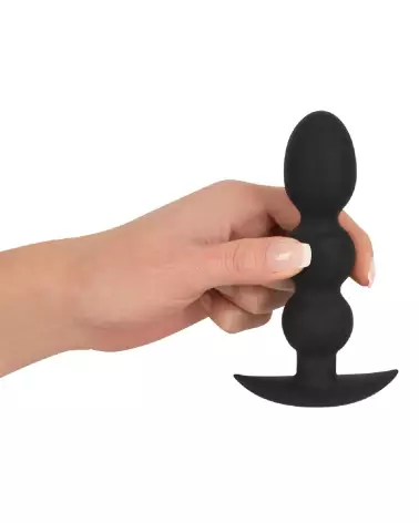 Plug Anal Black Velvets Heavy Beads 145g pour stimulation intense et confortable-5