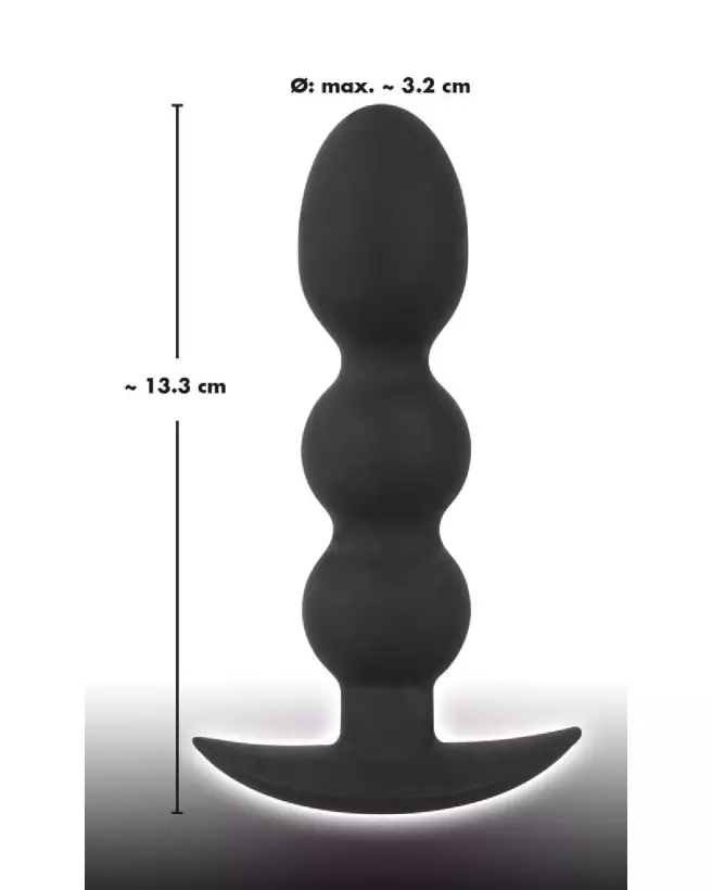 Plug Anal Black Velvets Heavy Beads 145g pour stimulation intense et confortable-7
