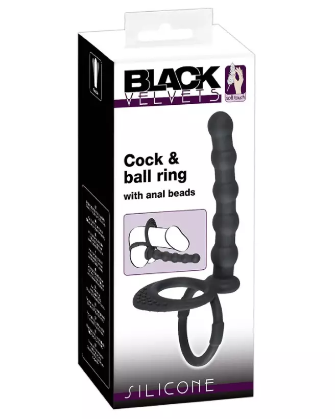 Image du Black Velvets Cock & Ball Ring pour hommes, godes ceintures, durable et confortable-1