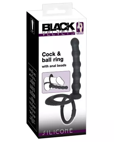 Image du Black Velvets Cock & Ball Ring pour hommes, godes ceintures, durable et confortable-1