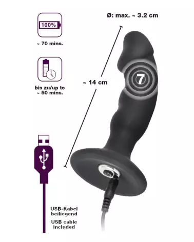 Image Black Velvets Rechargeable Plu, stimulateur de prostate haut de gamme-7