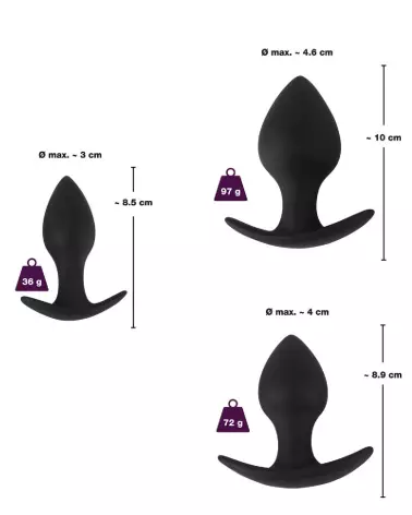 Image du Set d'Entraînement Anal Black Velvets pour débutants et avancés en silicone doux-7