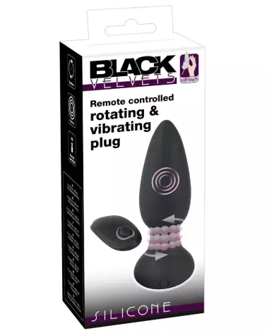 Image Plug Anal Black Velvets RC Rotating & Vibrating - Confort et Performance-1