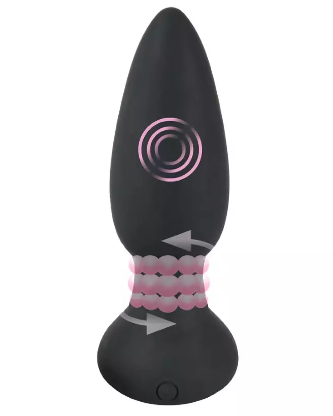 Image Plug Anal Black Velvets RC Rotating & Vibrating - Confort et Performance-3