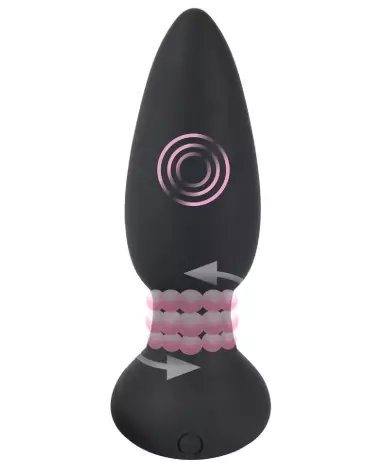 Image Plug Anal Black Velvets RC Rotating & Vibrating - Confort et Performance-3
