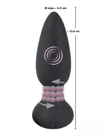 Image Plug Anal Black Velvets RC Rotating & Vibrating - Confort et Performance-5