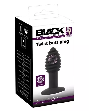 Image du Black Velvets Twist Butt Plug, plug anal premium pour stimulation intense-1