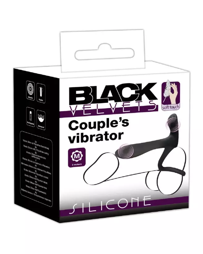 Black Velvets Couples Vibrator pour stimulation et plaisir partagé-1