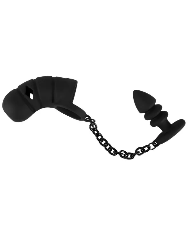 Cage de chasteté Black Velvets pour jeux de domination et BDSM-4