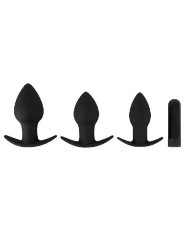Black Velvets Vibrating Butt Plugs - Set de 3 Tailles pour Stimulation Anale-2