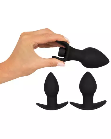 Black Velvets Vibrating Butt Plugs - Set de 3 Tailles pour Stimulation Anale-6