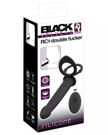Image du Vibrating RC Double Fucker de Black Velvets, gode ceinture vibrant pour hommes-1
