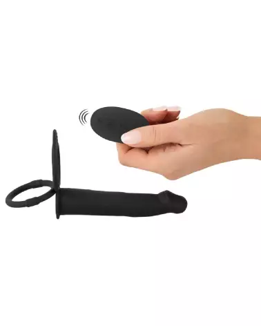 Image du Vibrating RC Double Fucker de Black Velvets, gode ceinture vibrant pour hommes-6